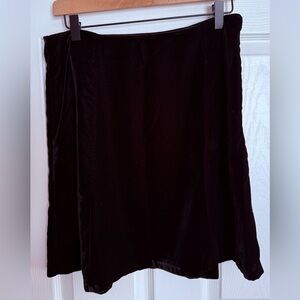 LOFT Black Velvet Pencil Skirt